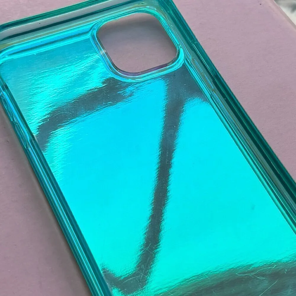 iPhone 11 Iridescent Blue/Green Squared Case